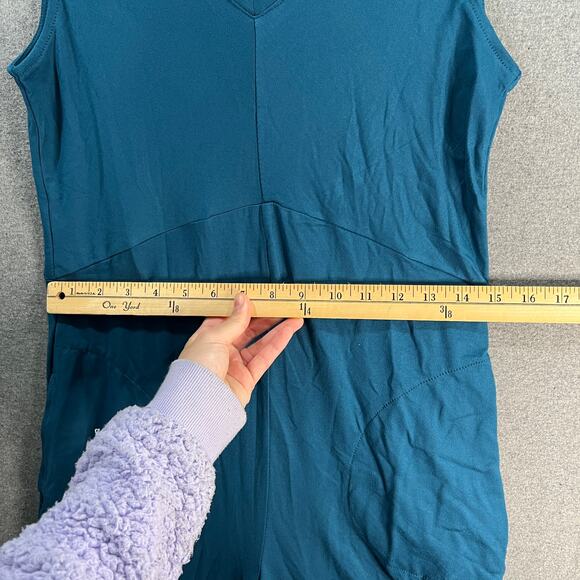 Cuddl Duds Petite Flexuear V-Neck Wide Leg Jumpsuit Viridian Teal Petite Small - Picture 6 of 15